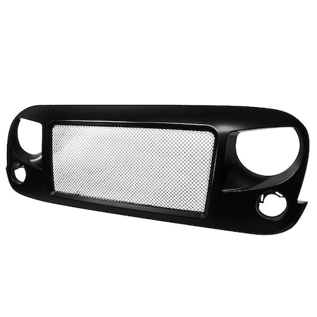 Spec-D Tuning 07-16 Jeep Jk Wrangler Matte Black Grille HG-WRG07BB-G3-KL